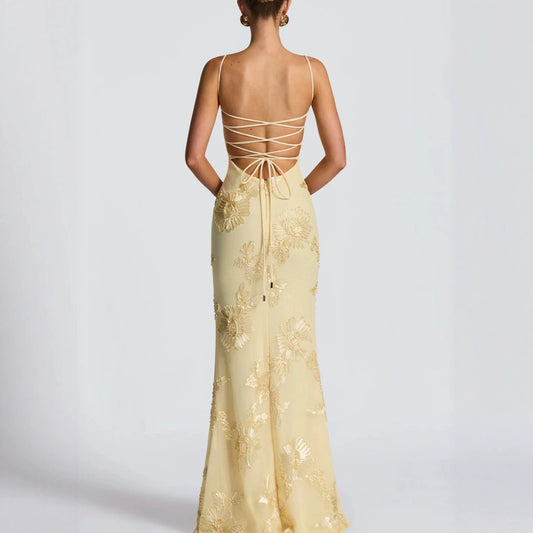 Morelly Flower-decorated Dress
