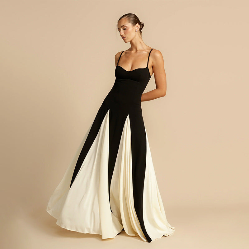 Morelly Contrast Sling Dress