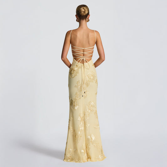 Morelly Flower-decorated Dress