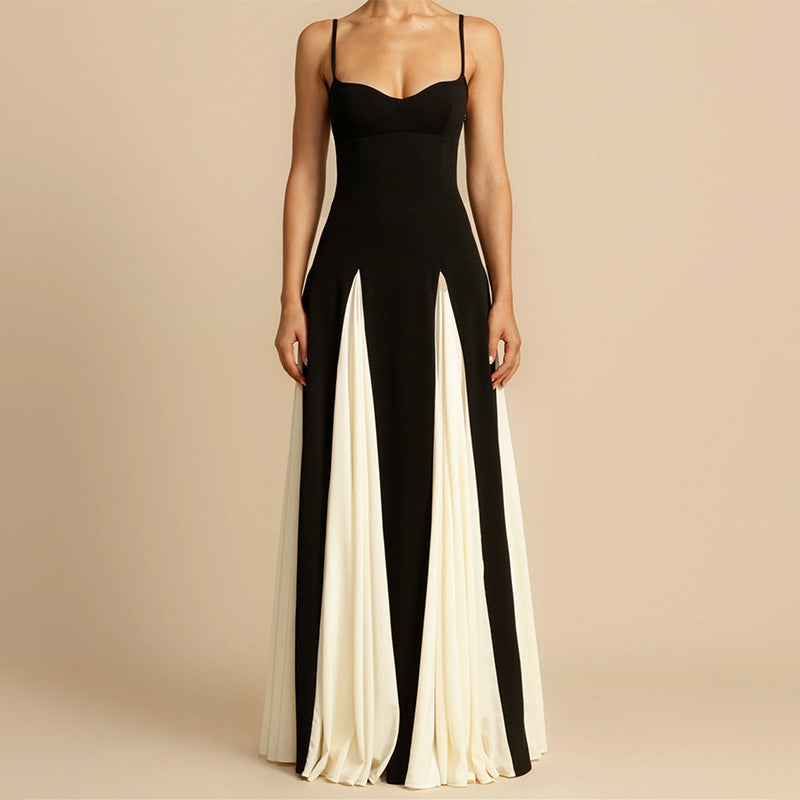 Morelly Contrast Sling Dress