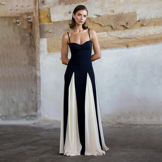 Morelly Contrast Sling Dress