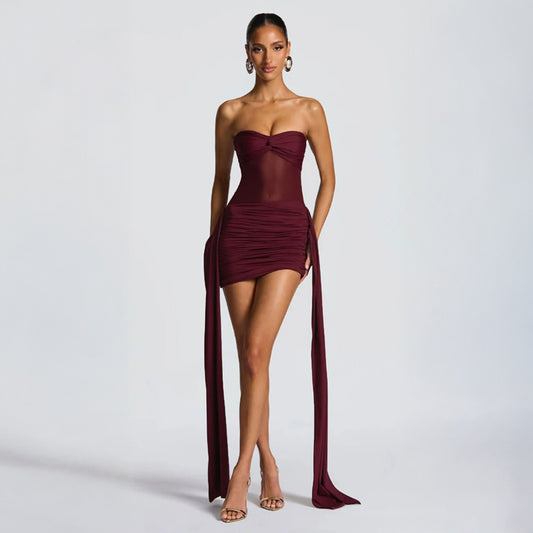 Viorella Slit Hemline Dress