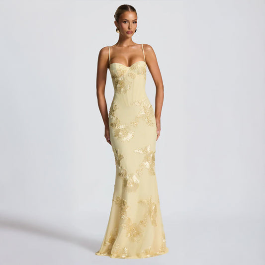 Morelly Flower-decorated Dress